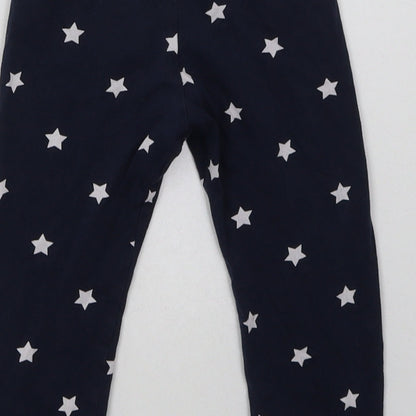 H&M Girls Blue Geometric Cotton Cami Pyjama Pants Size 2 Years   - Star Print