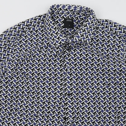 Mens UK Size L Burton Blue  Button-Up Long Sleeve Casual Shirt