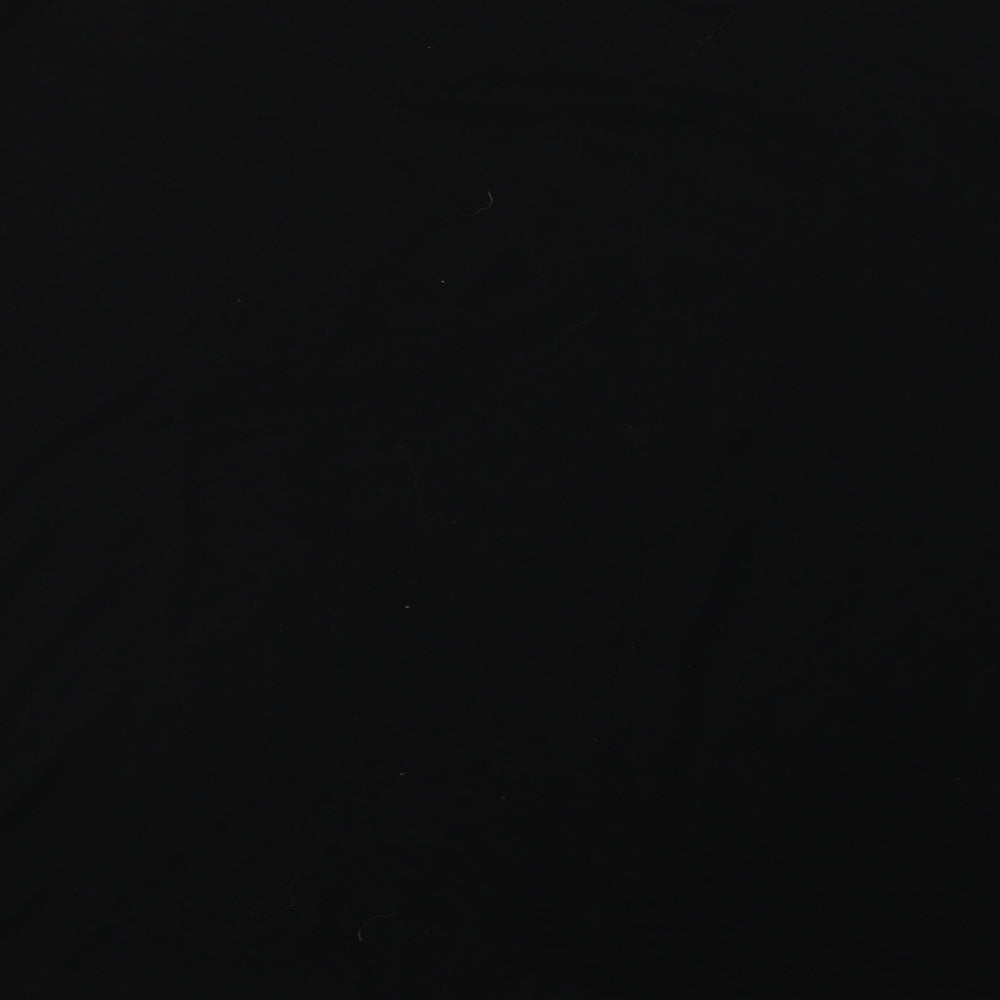 Matalan Womens Black  Polyester Basic T-Shirt Size L Crew Neck