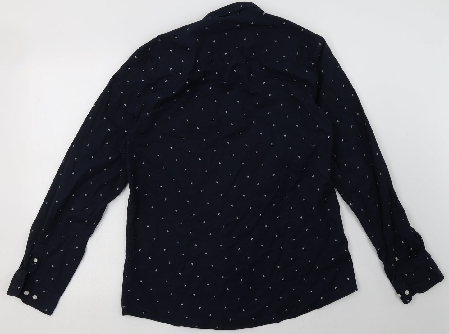 Mens UK Size L NEXT Blue  Button-Up Long Sleeve Casual Shirt