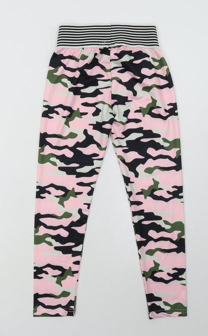 SheIn Girls Pink Camouflage Polyester Sweatpants Trousers Size 9 Months  Regular