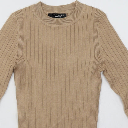 Additional view of New London women’s beige viscose pullover sweatshirt, size UK 4, pullover