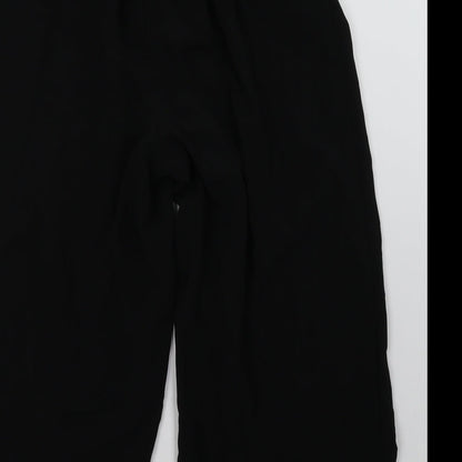 Womens UK Size 16 Peacocks Regular Fit Cropped Black Trousers