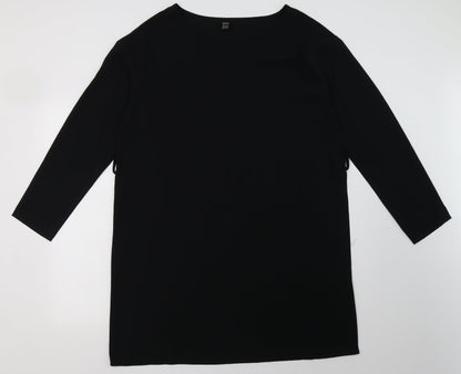 SheIn Womens Black  Polyester A-Line  Size M  Boat Neck Pullover