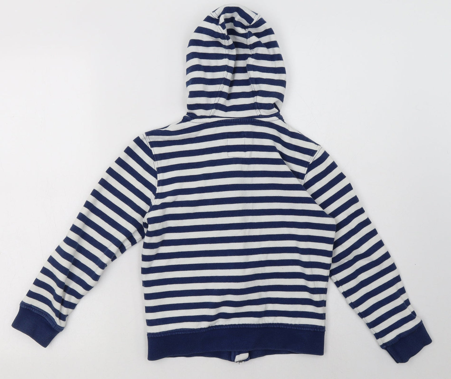 Franklin & Marshall Girls Blue Striped Cotton Full Zip Hoodie Size 8-9 Years  Zip