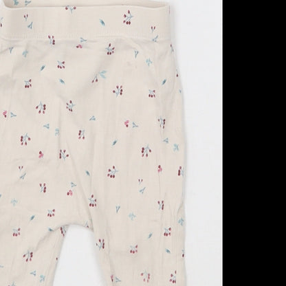 George Girls Ivory Geometric Cotton Pedal Pusher Leggings Size 6-9 Months  Pullover - Berries