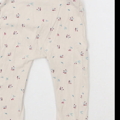 George Girls Ivory Geometric Cotton Pedal Pusher Leggings Size 6-9 Months  Pullover - Berries
