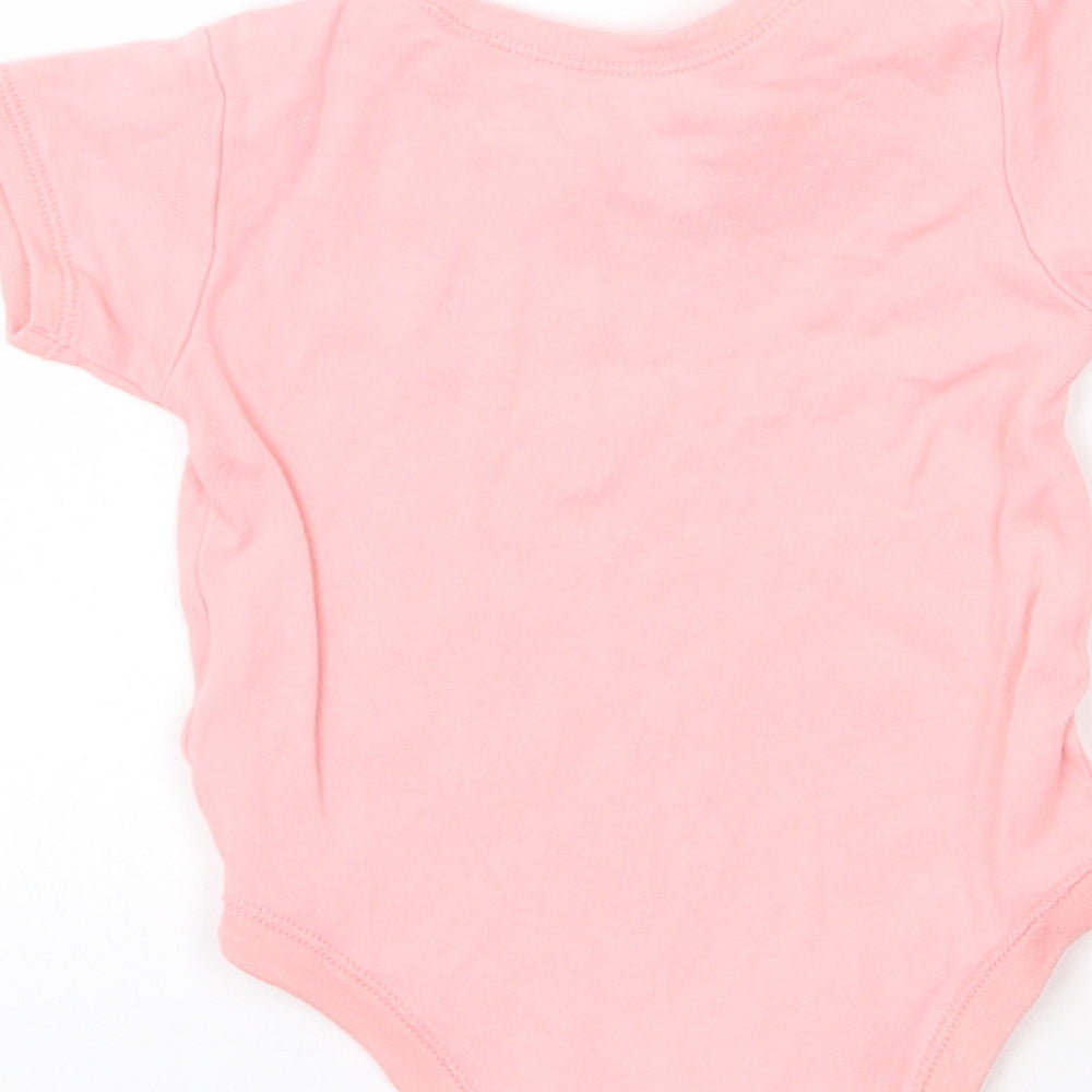 Matalan Girls Pink  Cotton Babygrow One-Piece Size 3-6 Months  Snap - Cutie