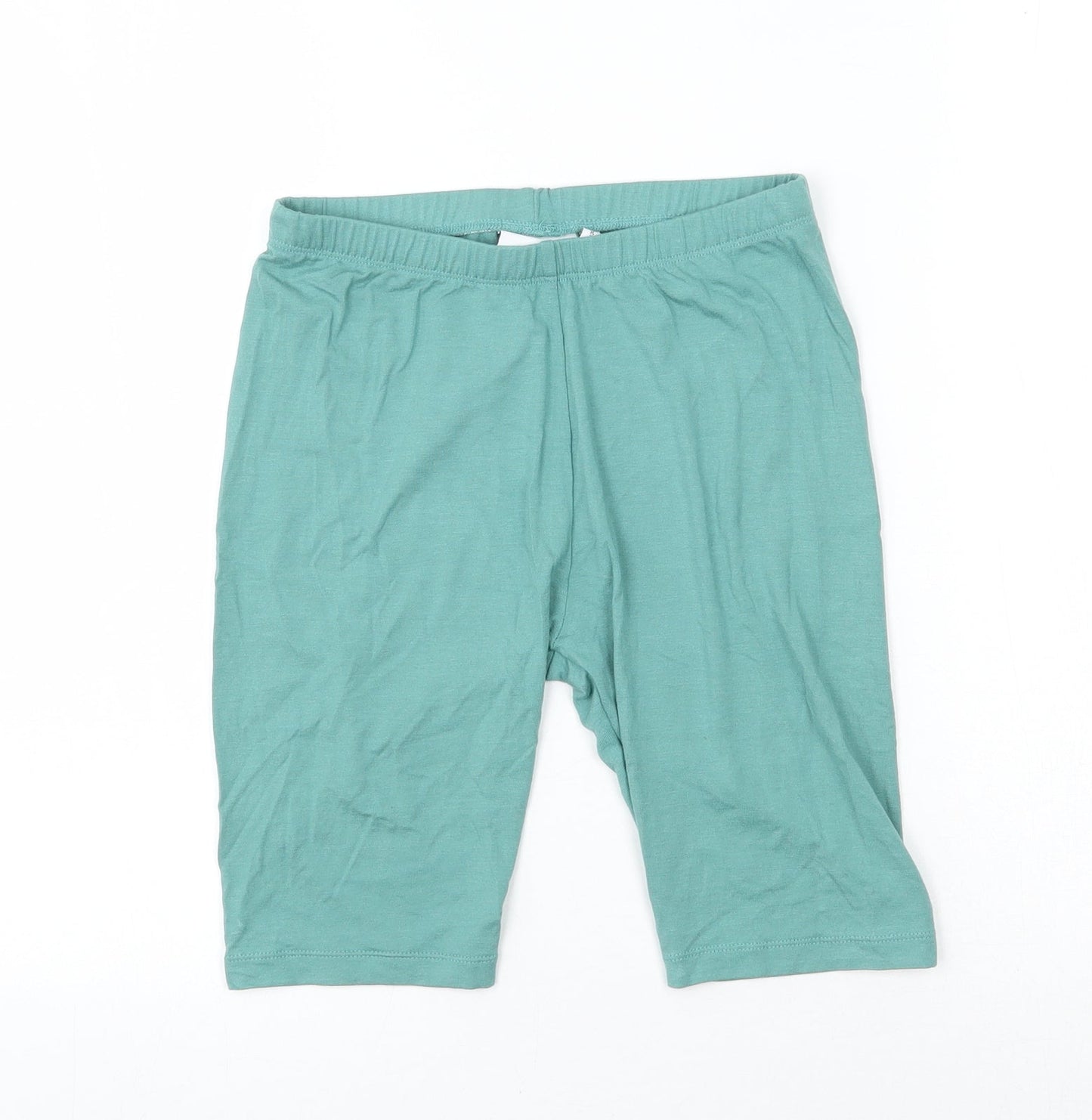 ASOS Womens Green  Viscose Compression Shorts Size 8 L7 in Regular