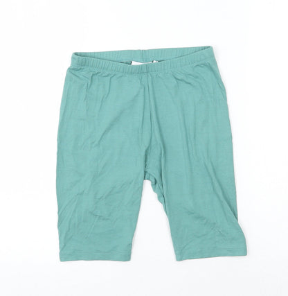 ASOS Womens Green  Viscose Compression Shorts Size 8 L7 in Regular