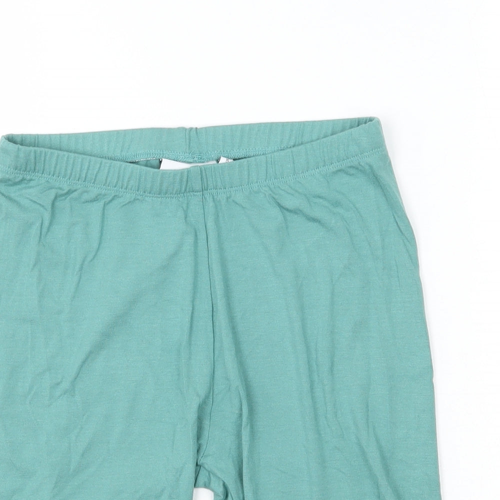 ASOS Womens Green  Viscose Compression Shorts Size 8 L7 in Regular