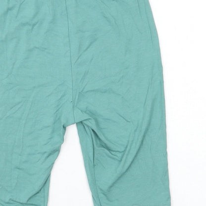 ASOS Womens Green  Viscose Compression Shorts Size 8 L7 in Regular