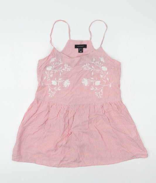 Atmosphere Womens Pink Striped Viscose Camisole Tank Size 6 Scoop Neck