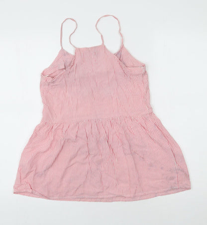 Atmosphere Womens Pink Striped Viscose Camisole Tank Size 6 Scoop Neck