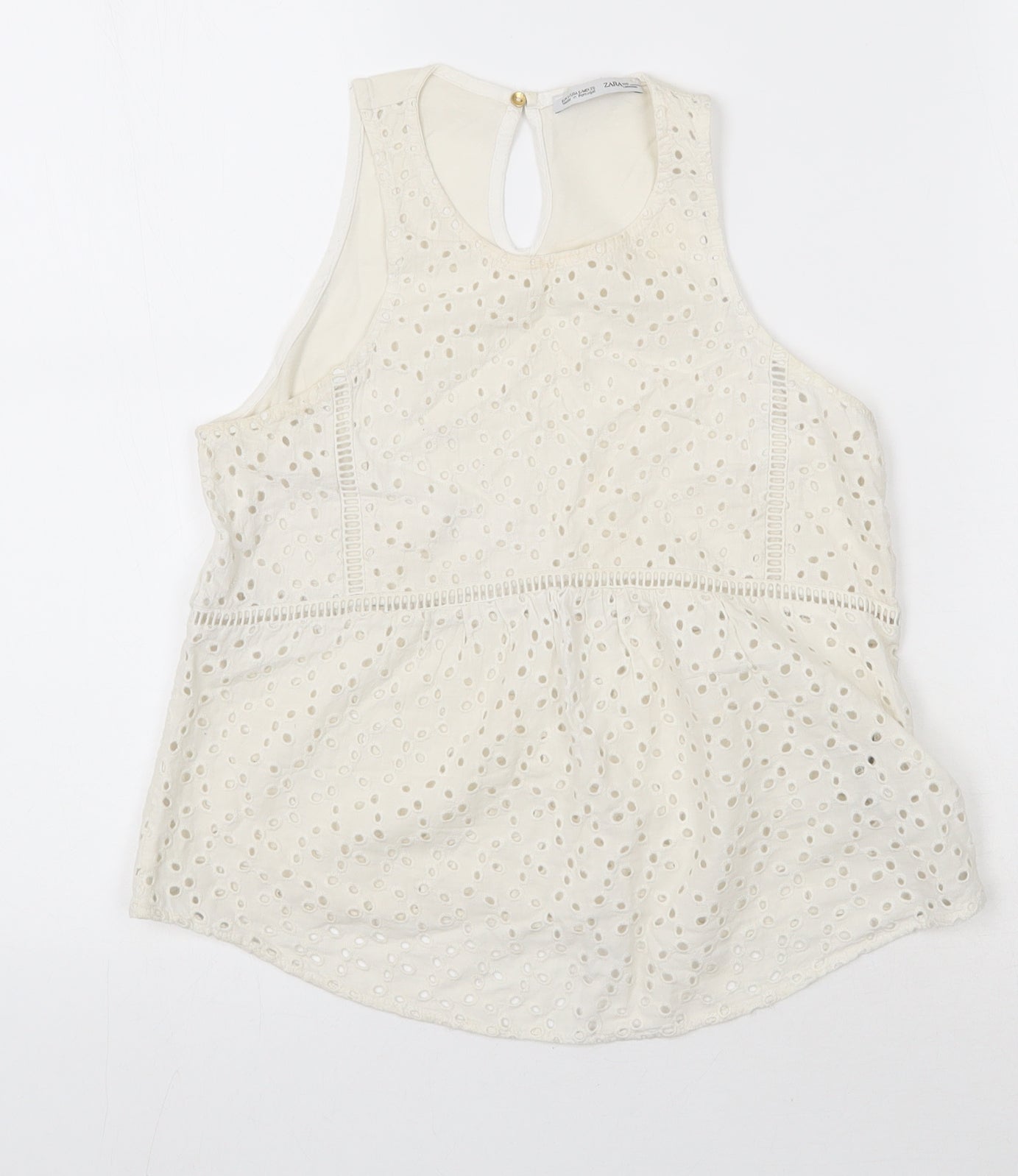Womens UK Size S NEXT Ivory Basic Tank