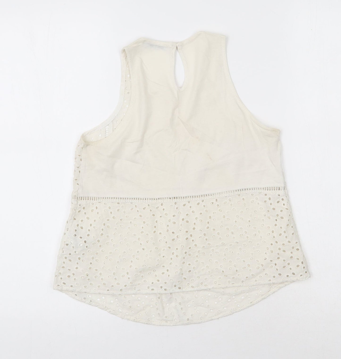 Womens UK Size S NEXT Ivory Basic Tank