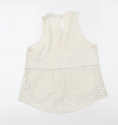Womens UK Size S NEXT Ivory Basic Tank