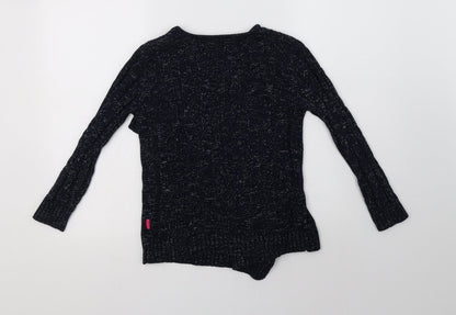 Nutmeg Girls Blue V-Neck  Cotton Cardigan Jumper Size 7-8 Years