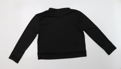 Kaaya Womens Black  Polyester Pullover Sweatshirt Size M