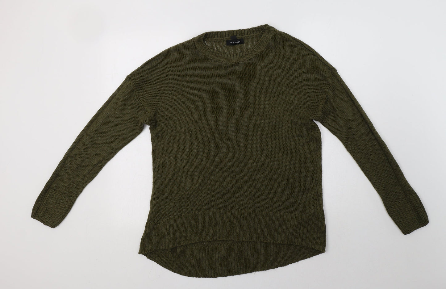 Womens UK Size M New Look Green Pullover Jumper