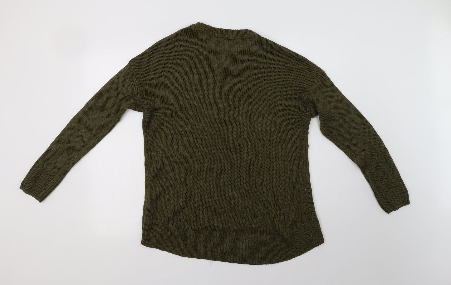 Womens UK Size M New Look Green Pullover Jumper