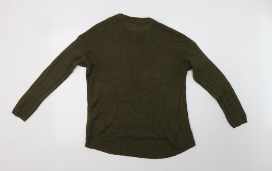 Womens UK Size M New Look Green Pullover Jumper