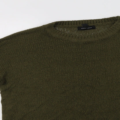 Womens UK Size M New Look Green Pullover Jumper