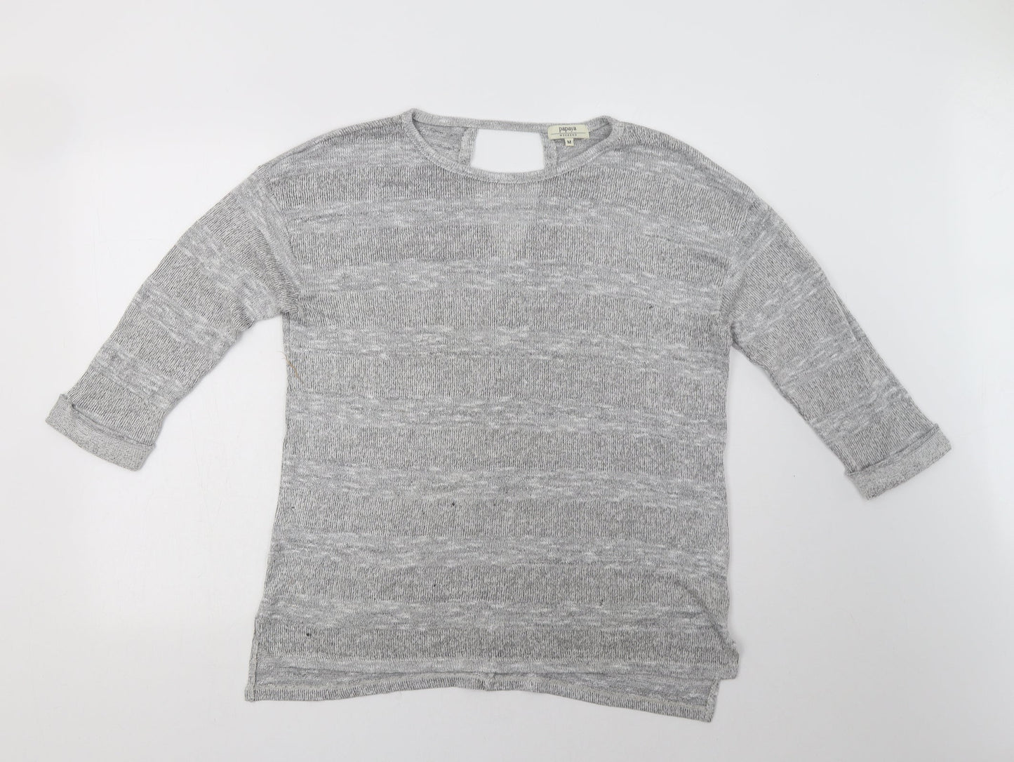 Womens UK Size M Papaya Grey Pullover Jumper