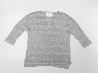 Womens UK Size M Papaya Grey Pullover Jumper
