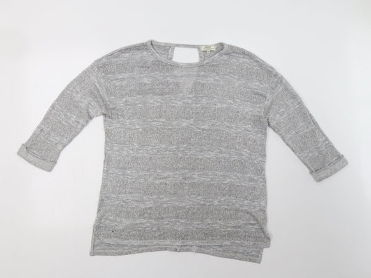 Womens UK Size M Papaya Grey Pullover Jumper