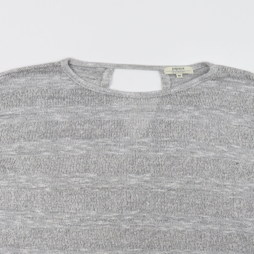 Womens UK Size M Papaya Grey Pullover Jumper