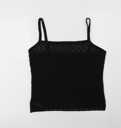 Womens UK Size 14 St Bernard Black Camisole Blouse