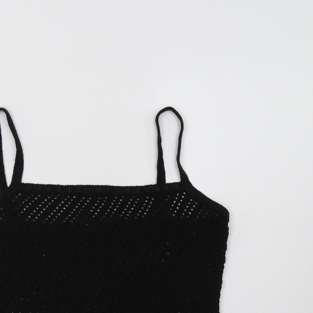 Womens UK Size 14 St Bernard Black Camisole Blouse