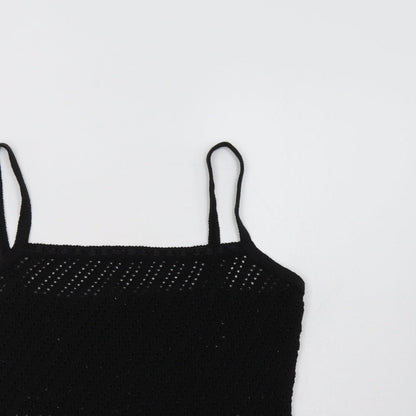 Womens UK Size 14 St Bernard Black Camisole Blouse