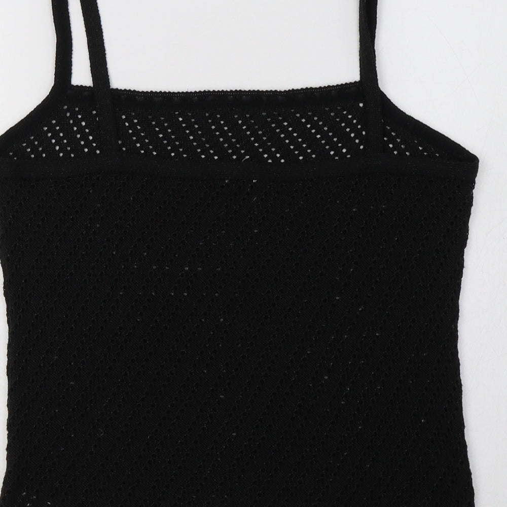 Womens UK Size 14 St Bernard Black Camisole Blouse