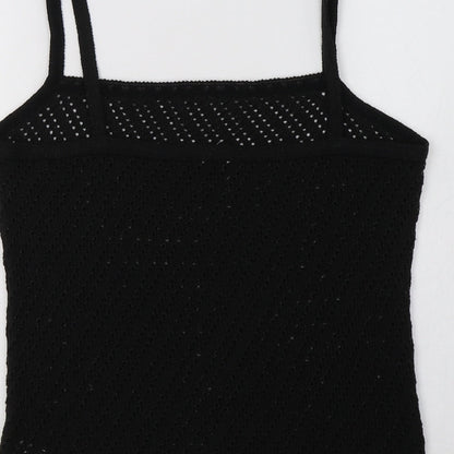 Womens UK Size 14 St Bernard Black Camisole Blouse