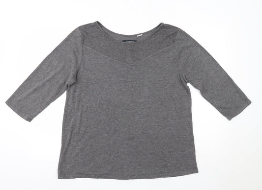 Womens UK Size XL Ellen Tracy Grey Pullover Jumper