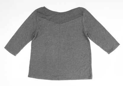 Womens UK Size XL Ellen Tracy Grey Pullover Jumper