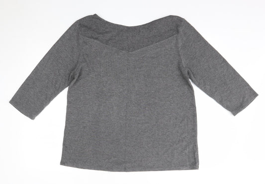 Womens UK Size XL Ellen Tracy Grey Pullover Jumper