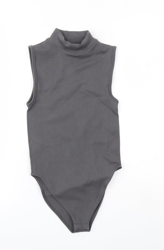Primark  Womens Grey  Nylon Bodysuit One-Piece Size 2XS