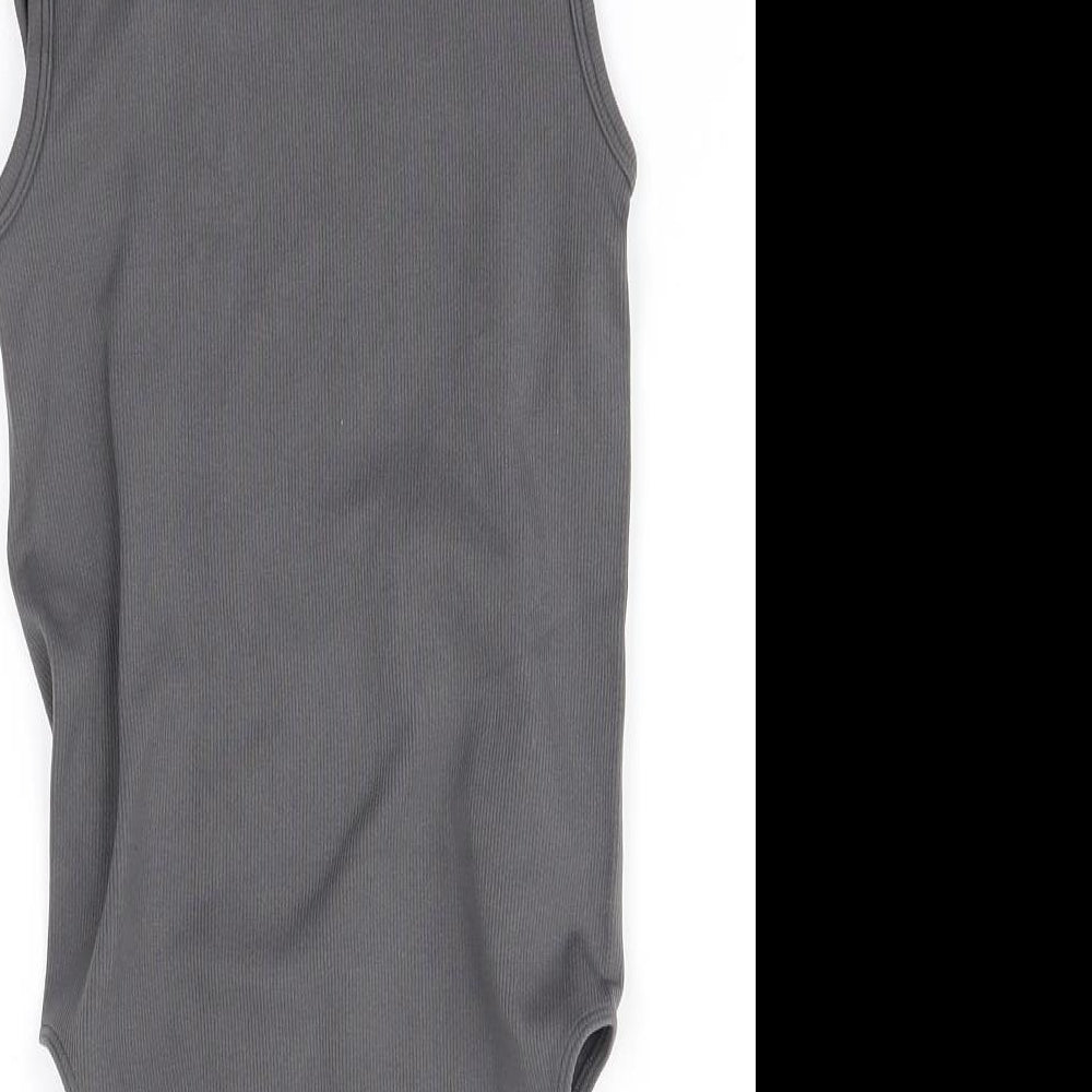 Primark  Womens Grey  Nylon Bodysuit One-Piece Size 2XS