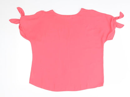 Womens UK Size 14 Peacocks Pink Basic Blouse