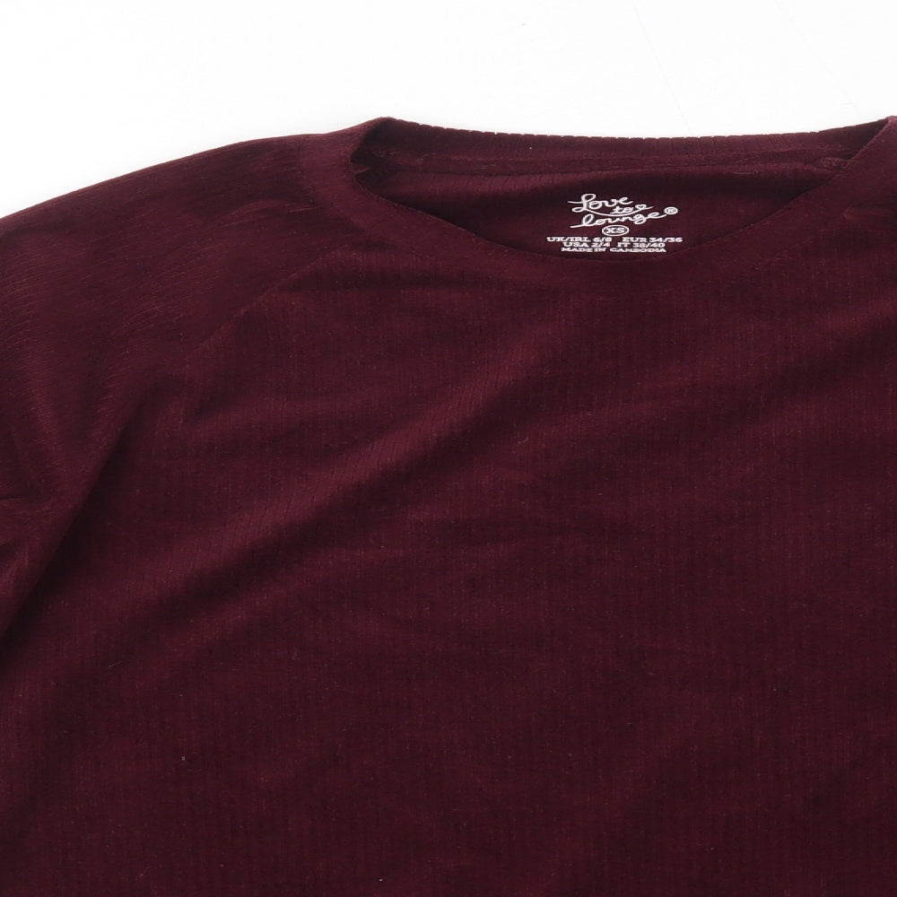 Primark Womens Purple Roll Neck  Polyester Pullover Jumper Size XS   - Loungewear