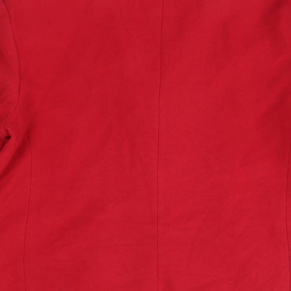 Womens UK Size 12 Classic Red Overcoat
