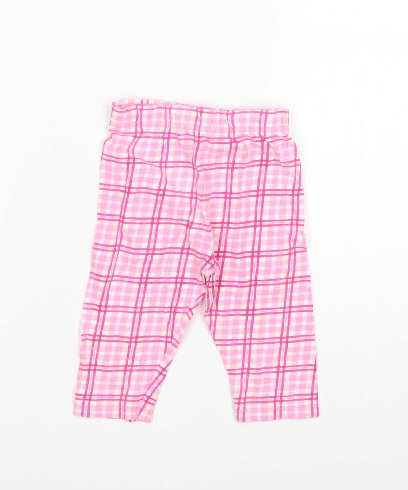 NEXT Girls Pink Plaid   Pyjama Pants Size 3-6 Months