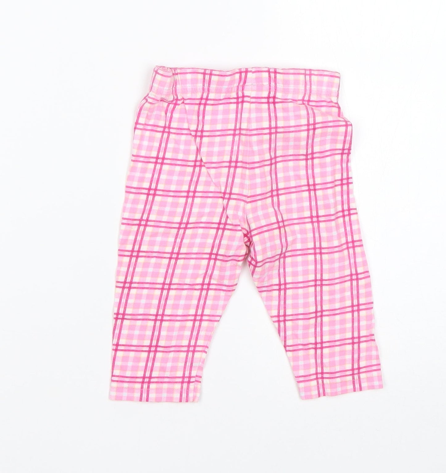 NEXT Girls Pink Plaid   Pyjama Pants Size 3-6 Months