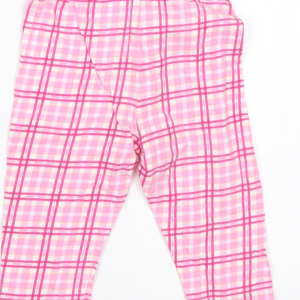 NEXT Girls Pink Plaid   Pyjama Pants Size 3-6 Months