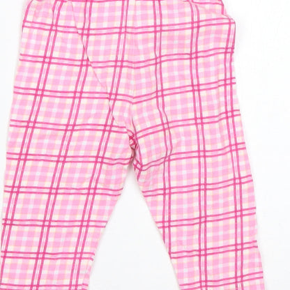 NEXT Girls Pink Plaid   Pyjama Pants Size 3-6 Months