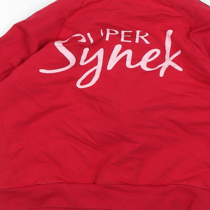 Style Kids Boys Red  Cotton Full Zip Sweatshirt Size 8 Years