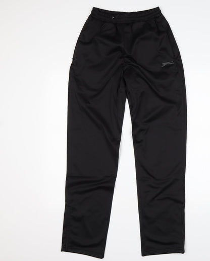 Slazenger Mens Black  Polyester Sweatpants Trousers Size XS L31 in Regular